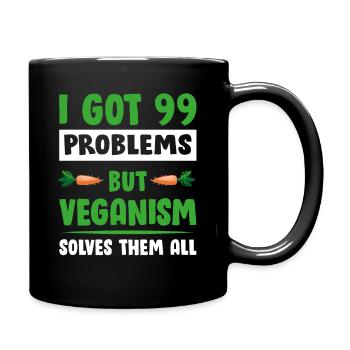 99 Vegan Problems - Full Colour Mug - black - Right