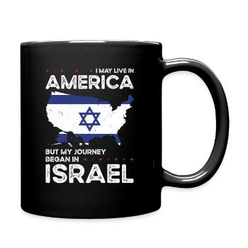 Né Israël Israélien Américain USA - Mug uni - noir - Droite