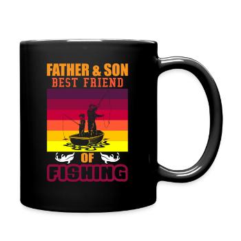Friends of Fishing - Father and Son - Full Colour Mug - black - Right