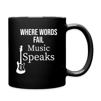 la musique parle : idée cadeau - Mug uni - noir - Droite