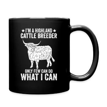 Highland Cattle Cow Highland Cattle - Mug uni - noir - Droite