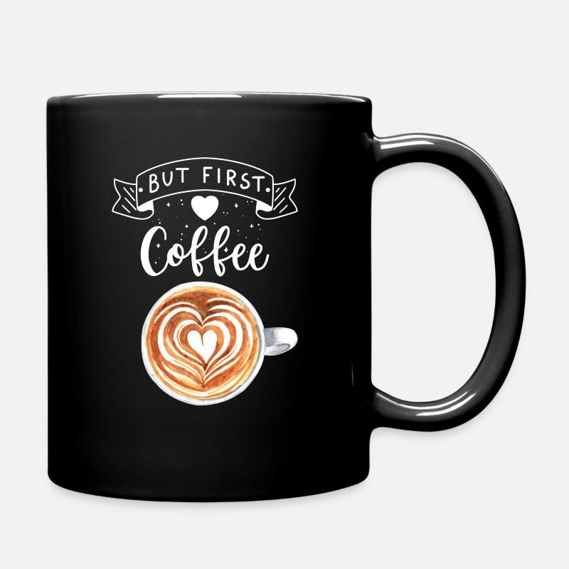 Barista - Kaffee am Morgen - Kaffeetasse - Tasse einfarbig - Schwarz