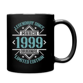 Legendär seit März 1999 limitierte Auflage - Tasse einfarbig - Schwarz - Rechts
