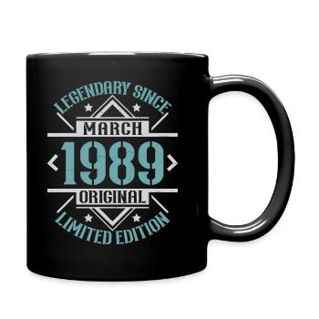 Legendary since March 1989 limited edition - Full Colour Mug - black - Right