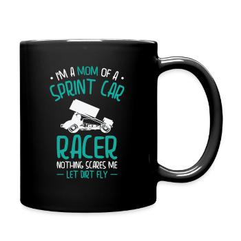 Sprint Car Dirt Track Racing - Tasse einfarbig - Schwarz - Rechts