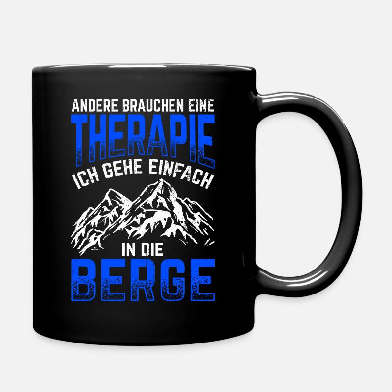 Berge Bergsteiger Wanderer Kletterer Geschenk Skif - Tasse einfarbig - Schwarz