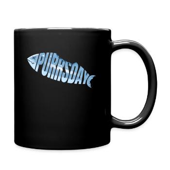 La nourriture préférée du chat: Bit Dead Fish on Purrsday - Mug uni - noir - Droite