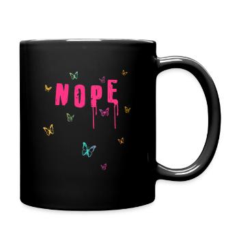 NOPE - ne soyez pas un béni-oui-oui! - Mug uni - noir - Droite