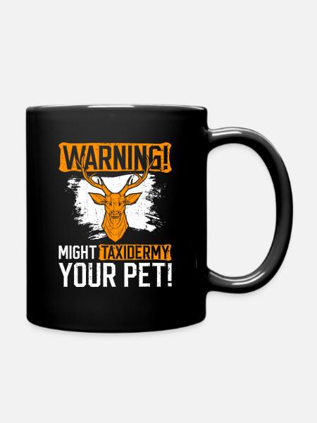 Sterbender Kunstjäger Und Taxidermie Jagdtrophäe - Tasse einfarbig - Schwarz