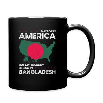 Born Bangladeshi Bangladesh American USA - Full Colour Mug - black - Right