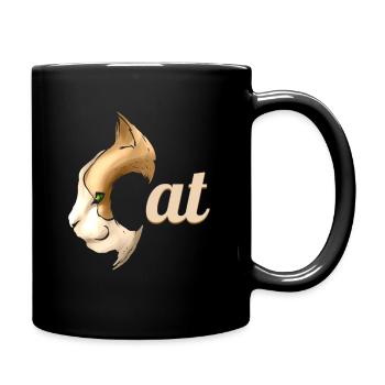 Logo Cat On Purrsday - Full Colour Mug - black - Right