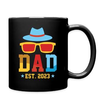 Dad Est. 2023 - Tasse einfarbig - Schwarz - Rechts
