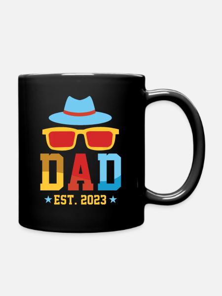 Dad Est. 2023 - Tasse einfarbig - Schwarz
