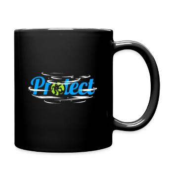 Logo Protect Earth With Clouds For Earth Day - Full Colour Mug - black - Right