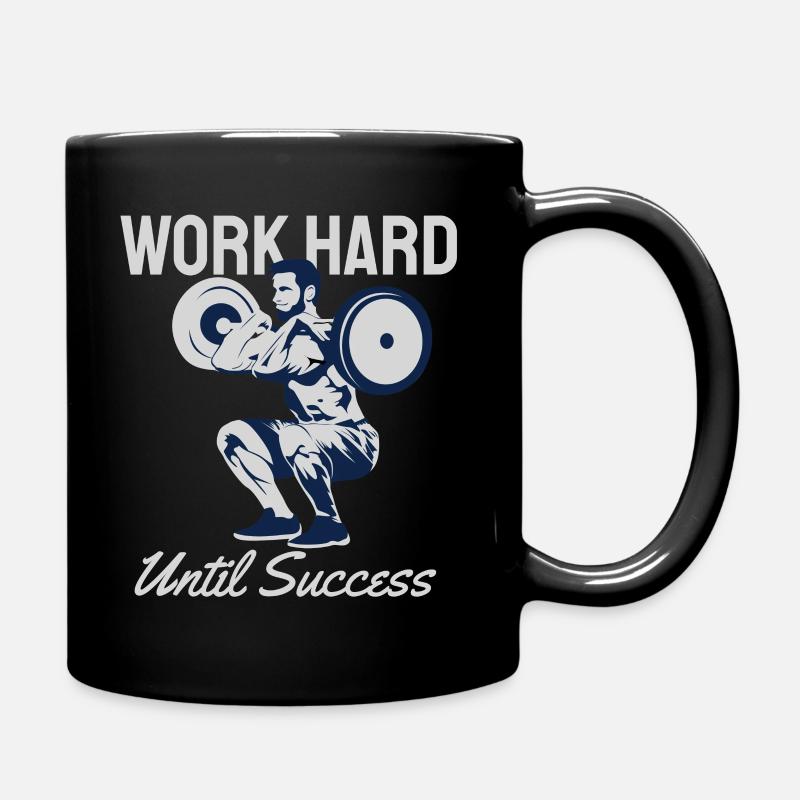 Work Hard until Success - Tasse einfarbig - Schwarz