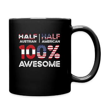 Moitié Autriche Autriche États-Unis - Mug uni - noir - Droite