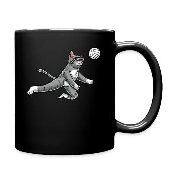Drôle de joueur de volley-ball de chat - Mug uni - noir - Droite