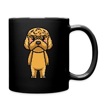 Kawaii Cockapoo Dog Emoticon - Mug uni - noir - Droite