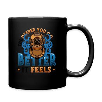 Tiefseetaucher, Gerätetauchen - Tasse einfarbig - Schwarz - Rechts
