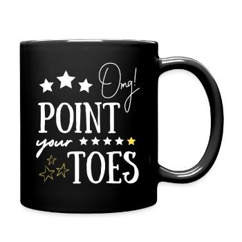 OMG Point Your Toes - Full Colour Mug - black - Right