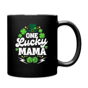 Saint Patrick Eine glückliche Mama - Tasse einfarbig - Schwarz - Rechts