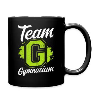 Team G Gymnasium - Schulkind Schulwechsel Schule S - Tasse einfarbig - Schwarz - Rechts
