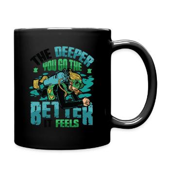 Tiefseetaucher, Gerätetauchen - Tasse einfarbig - Schwarz - Rechts