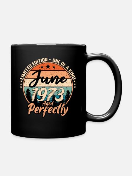 Juin 1973 anniversaire 1973 légendes Juin - Mug uni - noir