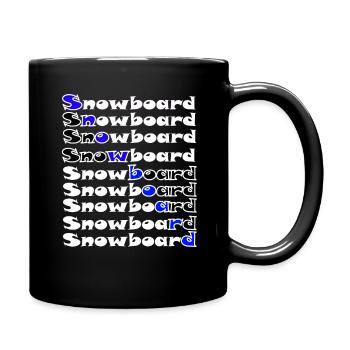 Snowboard Snow Board Sports d’hiver Freeride - Mug uni - noir - Droite