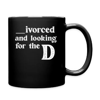 Ivorcé et à la recherche du t-shirt divorcé D - Mug uni - noir - Droite