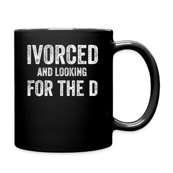 Ivorcé et à la recherche du t-shirt divorcé D - Mug uni - noir - Droite