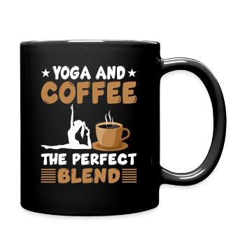 Yoga and coffee: the perfect blend Caffeine - Full Colour Mug - black - Right