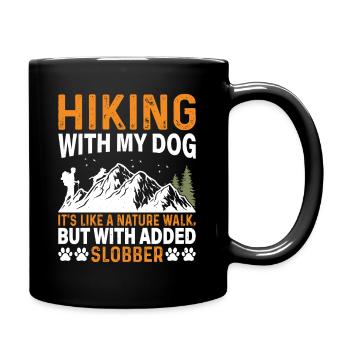 Hiking with my dog Hike Mountains - Full Colour Mug - black - Right