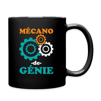 Mécano de génie - Mug uni - noir - Droite
