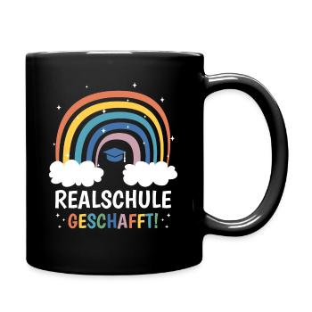 Bäähm Realschule Geschafft - Tasse einfarbig - Schwarz - Rechts