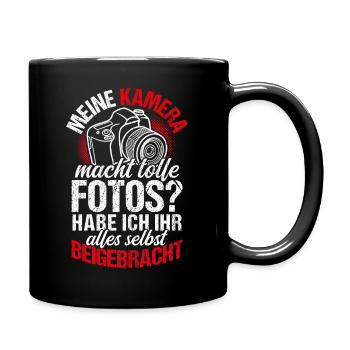 Kamera Fotografie Spruch Lichtbildner Geschenk Fot - Tasse einfarbig - Schwarz - Rechts