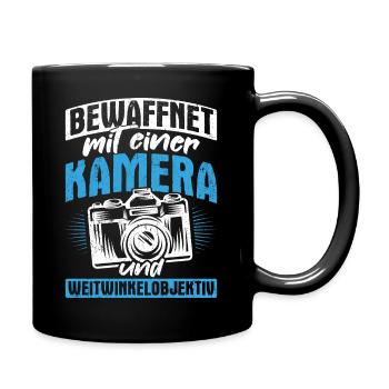 Kamera Fotokamera Kamera Geschenk Fotograf Künstle - Tasse einfarbig - Schwarz - Rechts