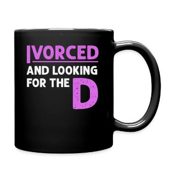 Ivorcé et à la recherche du t-shirt divorcé D - Mug uni - noir - Droite