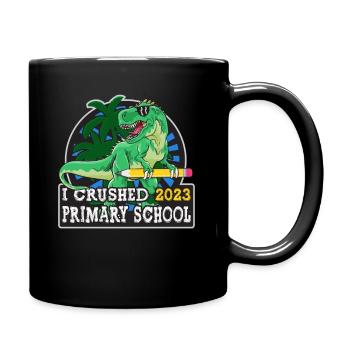 Last Day Of Primary School Graduation 2023 T-Rex - Full Colour Mug - black - Right