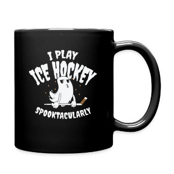Eishockey Sport Halloween Saison Geisterspieler - Tasse einfarbig - Schwarz - Rechts