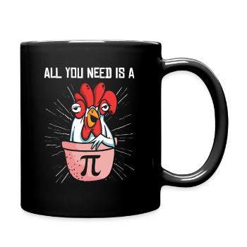 Pi Day Math Pie Chicken Pot Pi Number - Full Colour Mug - black - Right