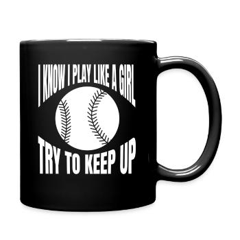 Baseball Baseballspieler Baseballer Baseballteam - Tasse einfarbig - Schwarz - Rechts