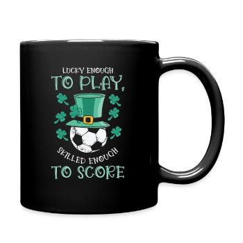 St. Patrick’s Day Football Sport Lucky Shamrock - Mug uni - noir - Droite