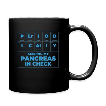 Diabetic Pancreas Diabetes Awareness - Full Colour Mug - black - Right