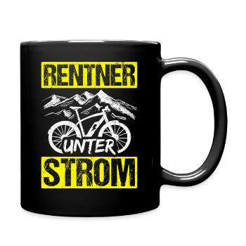Rentner Unter Strom E-Bike Elektro Radtour Bewegun - Tasse einfarbig - Schwarz - Rechts