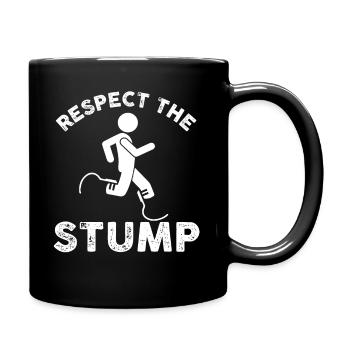 Respect the Stump | Prosthetic Leg - Full Colour Mug - black - Right