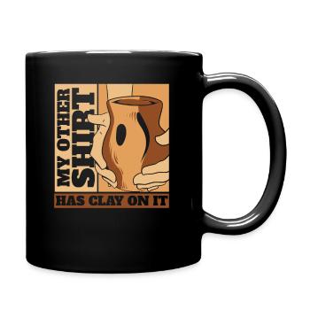 Poterie Poterie Argile Céramique Poterie - Mug uni - noir - Droite