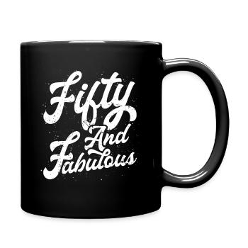 Cinquante et fabuleux - Mug uni - noir - Droite