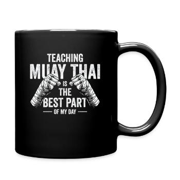 Muay Thai Coach Kickboxing Instructor Martial Arts - Full Colour Mug - black - Right