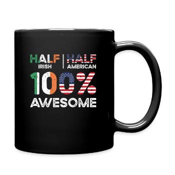 Né en Irlande Irlande États-Unis - Mug uni - noir - Droite